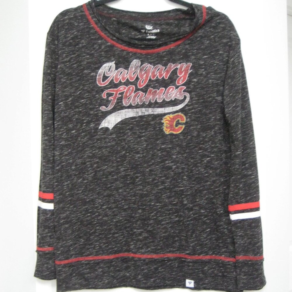 Distressed Fanatics Calgary Flames long sleeve